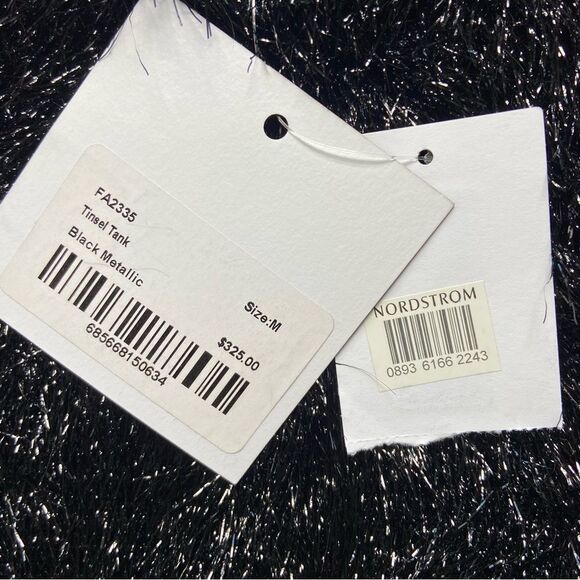 NWT Smythe Tinsel Tank Black Metallic size Medium - Picture 6 of 8